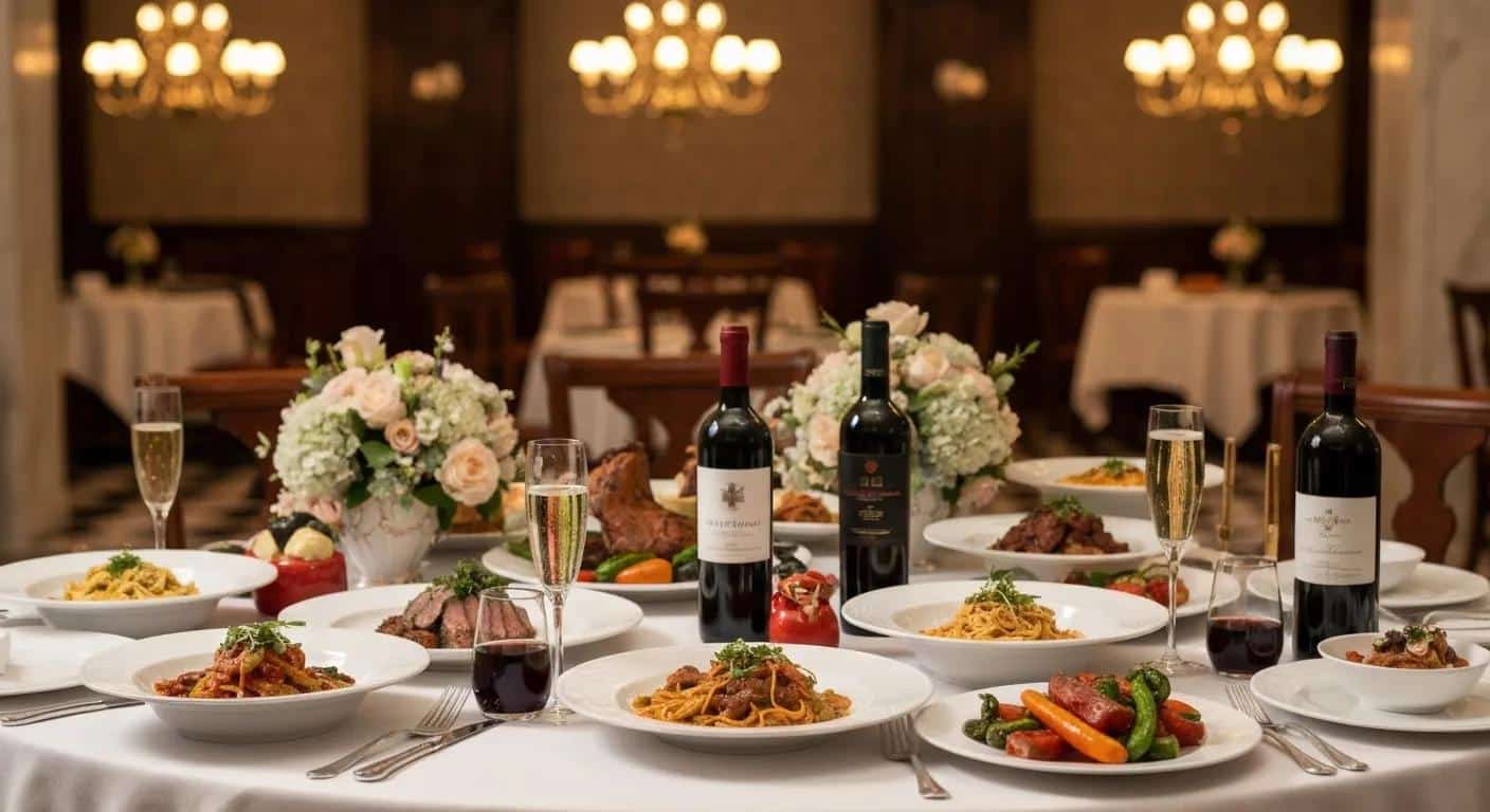 Authentic Mexican cuisine featuring colorful tacos, enchiladas, and guacamole in a warm restaurant setting