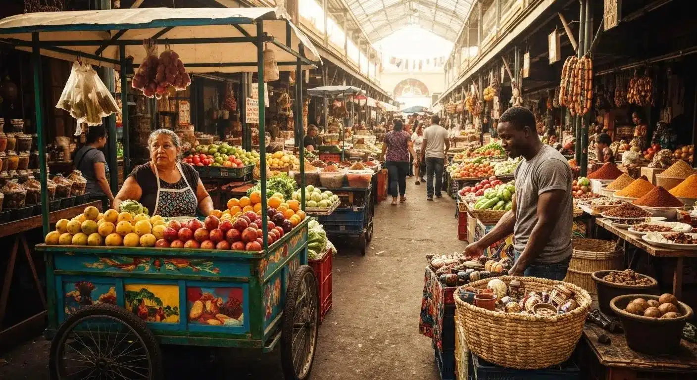 Vibrant spread of authentic Mexican dishes showcasing tacos and burritos