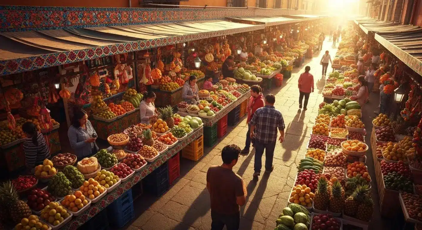 Diverse catering options including vegetarian dishes at a Mexican event by Esmeralda's